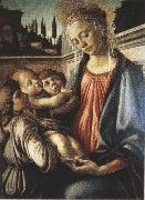 Sandro Botticelli Madonna and Child with two Angels (mk36) oil on canvas